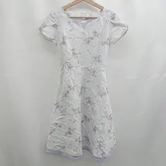 ◇ ⊂◎ tocco closet トッコ クローゼット 花柄 半袖 膝丈 ワンピース サイズ表記なし ライトブルー レディース E  【1505290013383】