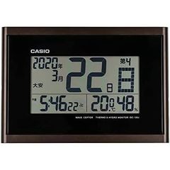 CASIO(カシオ) 置き時計 電波 ブラウン デジタル 日めくり 六曜 温度