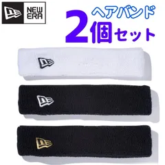 新品 ニューエラ NEWERA ヘッドバンド ヘアバンド 2個 セット 汗止め グッズ 小物 アクセサリー ロゴ 刺繍 ワンポイント スポーツ 運動 ファッション 白 ホワイト 黒 ブラック フラッグロゴ