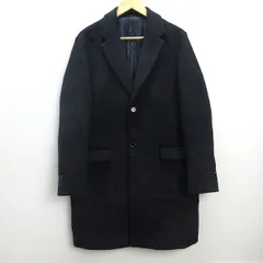 H■ユナイテッドアローズ/UNITED ARROWS GLR チェック柄 チェスターコート【L】紺/MENS■60【中古】