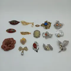 昭和レトロ ブローチ16点 まとめ