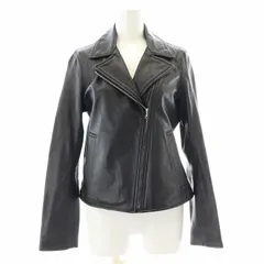 未使用級/XLサイズ✨ナノユニバース 羊革 シングルライダースジャケット 黒 nano羊革シングルライダースジャケット