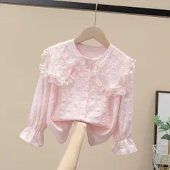☆ タイプD×ピンク ☆ 110cm ☆ キッズブラウス レース 長袖シャツ gktops4116 キッズ ブラウス 女の子 シャツ 白 長袖 白シャツ フォーマル 入園式 卒園式 入学式 卒業式 レース 袖 フリル 発表会 結婚式 パーティ お呼ばれ