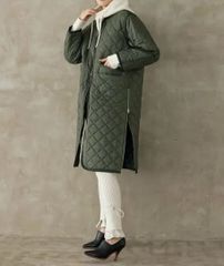 【新品未使用】 CHERIE C0979 LONG COAT シェリー キルティング ロングコート オリーブドラブ カーキ
