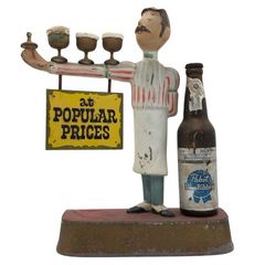 パブス ブルー リボン ディスプレイ アンティーク 60'S Pabst