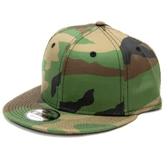 NEW ERA ニューエラ ナインフィフティ フラットビルキャップ カモフラージュ 9FIFTY Flat Bill Snapback CAP WOODLAND CAMO