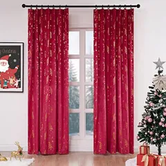 ⭐︎GW明け企画10%OFF⭐︎ フィスバ高級ベルベットカーテン236×342赤