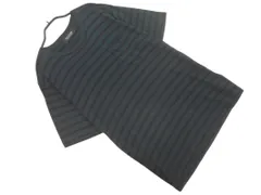 nano universe ナノユニバース ボーダー 半袖 カットソー sizeM/緑x黒 ■◆ メンズ