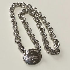 【管理番号99】 TIFFANY＆Co. ティファニー  リターントゥ チョーカー ネックレス オーバルタグ SV925 シルバー925 ジュエリー