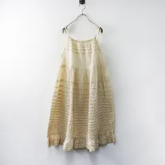 極美品 ピンクハウス PINK HOUSE ランドマーク 20anniversary ピコフリルローンキャミワンピース＼アイボリー ドレス【2400014608359】のサムネイル