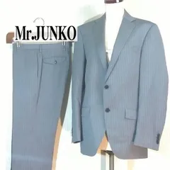 Mr.JUNKO　スーツ上下　ストライプ　総裏地