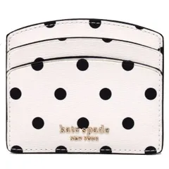 ケイトスペード カードケース katespade PVC スペンサー カバナ ドット 水玉 カードホルダー カードケース オプティックホワイトマルチ【訳あり】PWRU7927