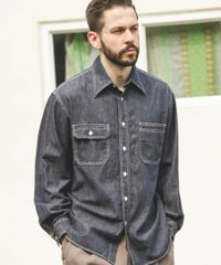 YANUK × 藤原裕 Western Shirt デニムシャツ ベルベルジン ヤヌーク】YANUK × 藤原裕 Western Shirt ベルベルジン - メルカリ