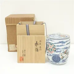 京焼　林秀峰造　丸紋赤絵水指（共箱） 水指し 茶道 茶道具 おしゃれ 水差し 抹茶 インテリア 茶器 水器 お茶 骨董 茶会