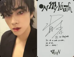 【中古】コレクションカード(男性) WayV/シャオジュン(XIAOJUN)/裏面グレー・印刷サイン、メッセージ入り/CD「On My Youth」(SMini Ver.)フォトカード
