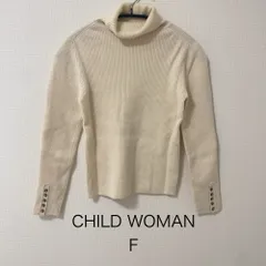 AB0549 CHILD WOMAN タートルネックウールニット ホワイト 清楚カジュアルにぴったり 冬