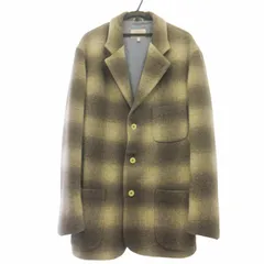 アルマーニ ジーンズ ARMANI JEANS 極美品 オンブレチェック テーラードジャケット ブレザー 裏地シャンブレー ウール ベージュ系 50 約L相当のサムネイル