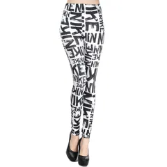 [PIENSE] 全12色 レギンス フリーサイズ カラフル ストレッチ お出掛け スポーツ 全般 ヨガ フィットネス ダンス (ホワイトネーム) [ホワイトネーム] [Free Size]