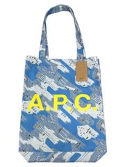 A.P.C. (アーペーセー) Tote Lou トートバッグ コットン 総柄 M61442-COFBY-IAA ブルー ウィメンズ/065