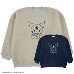 クロミ 刺繍 BIG シルエット トレーナー ボア 長袖 サンリオキャラクターズ ku1324-750