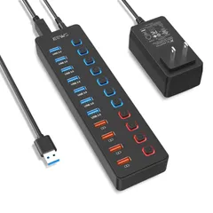 2023年最新】usbハブ 7ポート 独立スイッチ usb ． hub 個別スイッチ