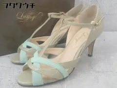 ◇ ◎ Odette e Odile UNITED ARROWS アンクルストラップ ヒール サンダル サイズ24cm グリーン系 レディース 【中古】 【1002801685034】