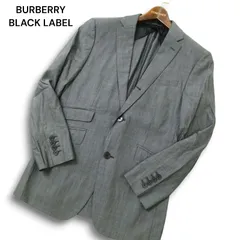 BURBERRY BLACK LABEL バーバリー ブラックレーベル 春夏 背抜き シルク混★ テーラード ジャケット Sz.36R メンズ 灰