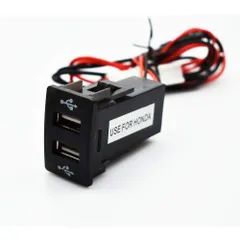 新品 車用usbポート usb 増設キットusb電源増設 ホンダ 車用 usb 埋め込み usbスイッチホール LED点灯 青 AUTOMOTOSTAR スマホ 充電器 車 HONDA (Bタイプ)