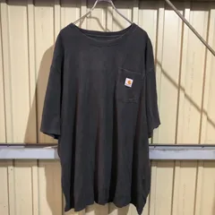 342 Carhartt 半袖 ポケットTシャツ 2XL ブラック ビッグサイズ カーハート ロゴ 古着卸 アメリカ仕入