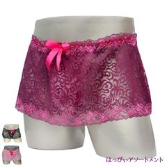 メンズ Tバック スカート ショーツ 男性 セクシー シースルー パンティー パンティ パンツ レース リボン スウィングスカート インナー 下着 ボクサー スケスケ ローライズ レース スケスケ スケ 透け ユニセックス 女装 女装男子 エロ