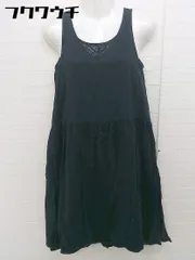 ◇ pual ce cin ピュアルセシン リネン混 ノースリーブ 膝丈 ワンピース ブラック レディース 【中古】 【1103260000250】のサムネイル