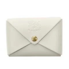 イルビゾンテ IL BISONTE カードケース 封筒型 SCC031 PG0001 WH121 CARD CASE 名刺入れ カードホルダー AVORIO オフホワイト系