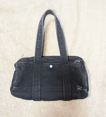PORTER　ミニボストンバッグ　ハンドバッグ　デニム　ブラック
