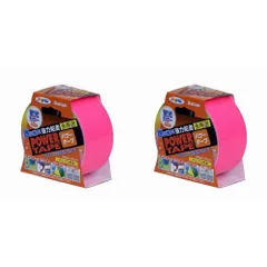 アサヒペン パワー カラーテープ 48mm×10m T105蛍光ピンク 2個セット【BT-55】