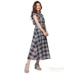 シャツワンピース ロング ワンピース レディース チェック柄 ロングワンピース 春 夏 半袖 きれいめ 通勤 オフィス 大人 上品 おしゃれ 大人可愛い オフィス 通勤 ネイビー 紺 ベージュ M 20代 30代 40代