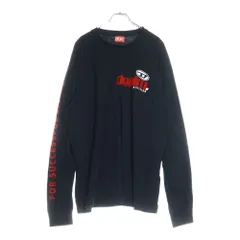 未使用品　DIESEL ディーゼル　Dロゴ刺繍入り長袖　Tシャツ　カットソー 未使用品 DIESEL ディーゼル Dロゴ刺繍入り長袖 Tシャツ