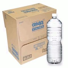富士山のしずく ラベルレスボトル２L ６本/ケース 1個