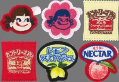 【中古】バッジ・ピンズ 全6種セット ワッペンバッジ 「キャラ福くじ ペコちゃんのお菓子シリーズ」 E賞