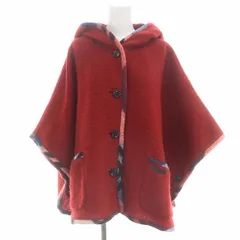 バーバリーブルーレーベル BURBERRY BLUE LABEL ポンチョジャケット マント フード付き ウール 38 S マルチカラー /YQ ■OSのサムネイル