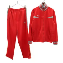 PUMA プーマ トレーニング トラックジャケット 上下 セットアップ L/M 赤 ジャージ レディース 古着