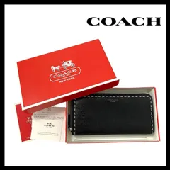 【COACH】長財布 レザー ブラック/黒 ホワイト/白 ステッチ ラウンドファスナー ロングウォレット コーチ (SER-5110)