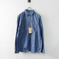 オアスロウ orSlow デニム シャンブレーワークシャツ 2/ブルー トップス ブラウス チュニック 長袖 スタンドカラー【2400014252958】のサムネイル