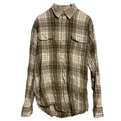 Timberland 長袖 チェックシャツ L オリーブ ブラウン オレンジ ティンバーランド 古着卸 アメリカ仕入 a702-7620のサムネイル