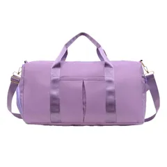 スポーツバッグ 旅行バッグ 大容量 ボストンバッグ フィットネス シューズ収納 ユニセックス アウトドア (パープル) [パープル]