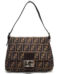 D2160◆未使用【フェンディ】マンマバケット ズッカ柄 ワンショルダー ハンドバッグ◆キャンバス×レザー ヴィンテージ