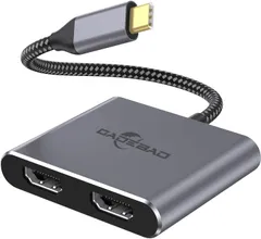 【数量限定】hdmi 拡張モード対応　USBディスプレイアダプタ　2ポートデュアルモニター　マルチディスプレイアダプタMacBook 3画面 マルチディスプレイ 1080P Pro/Air、DELL ハブ HDMI XPS HDMI デュアル C 13/15、