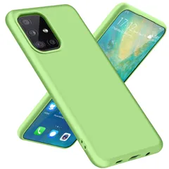 【数量限定】Galaxy A51 5G ケース シリコンケース TPU 耐衝撃 ソフト 薄型 ギャラクシーA51 5G ケース 携帯カバー 全面保護 カメラ保護 柔らかい殻 黄変防止 軽量 ストラップホール付き 一体型 保護カバー 緑 GJ-219