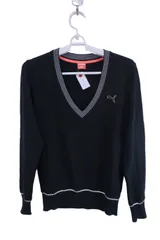 【美品】PUMA GOLF(プーマゴルフ) セーター 黒 レディース M ゴルフ用品 2409-0332 中古