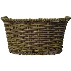 【新品・3営業日で発送】サギサカ 全籐風編込みバスケット 48451 前用 編込BR