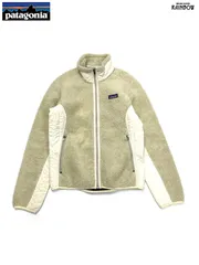 古着 Patagonia パタゴニア ハイネック 無地 ワンポイント フリース 長袖 アウター ライトジャケット ベージュ (ttu2509177)